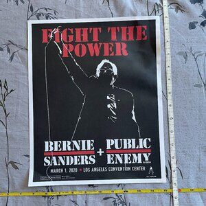 Bernie Sanders + Public Enemy Fight The Power Event Poster -  $19